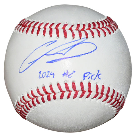 CHASE BURNS SIGNED CINCINNATI REDS RAWLINGS OFFICIAL MLB BASEBALL + 2024 #2 PICK