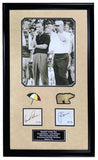 Arnold Palmer Jack Nicklaus Signed Framed PGA Cut Signature Collage PSA LOA