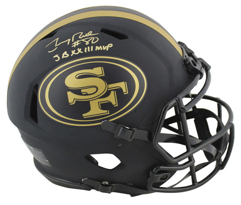 49ers Jerry Rice "SB XXIII MVP" Signed Eclipse Proline F/S Speed Helmet BAS