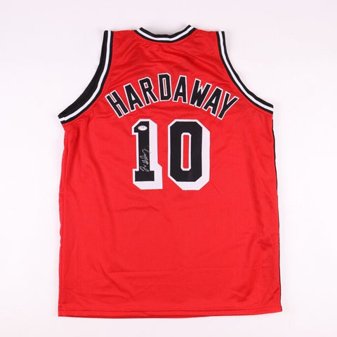 Tim Hardaway Sr. Signed Miami Heat Red Jersey (PSA) 5xNBA All Star Point Guard