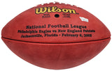 Tom Brady Autographed NFL Leather SB XXXIX Logo Football Fanatics AA0104084