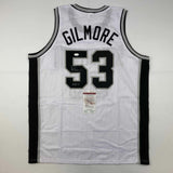 Autographed/Signed Artis Gilmore HOF 11 San Antonio White Jersey JSA COA