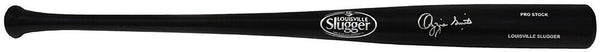 Ozzie Smith Signed Louisville Slugger Pro Black Baseball Bat - (FANATICS COA)