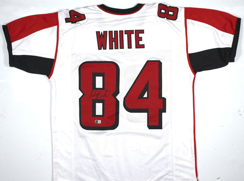 Roddy White Autographed White Pro Style Jersey - Beckett W Hologram *Black