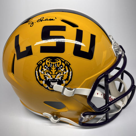 JA'MARR CHASE AUTOGRAPHED SIGNED LSU TIGERS FS REPLICA HELMET BECKETT