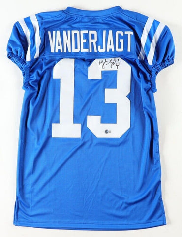 Mike Vanderjagt Signed Colts Indianapolis Pro Cut Jersey (JSA COA) Pro Bowl P.K.