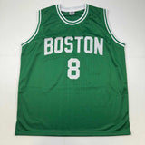 Autographed/Signed Kristaps Porzingis Boston Green Basketball Jersey JSA COA