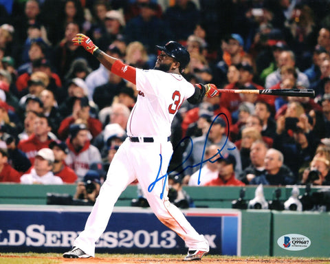 David Ortiz Autographed Boston Red Sox 2013 World Series 8x10 Photo Beckett #3