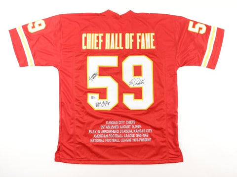 Ed Podolak, Will Shields, Nick Lowery Signed Chiefs Hall of Fame Jersey JSA coa