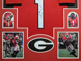 FRAMED GEORGIA BULLDOGS SONY MICHEL AUTOGRAPHED SIGNED JERSEY JSA COA