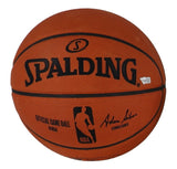 Hakeem Olajuwon Signed Spaulding NBA Basketball (Fanatics) Houston Rocket Center