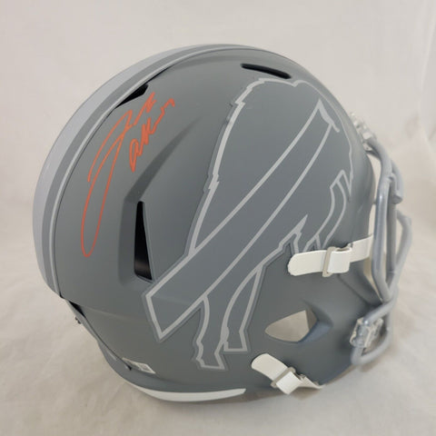 JOSH ALLEN SIGNED BUFFALO BILLS FULL SIZE SLATE SPEED REPLICA HELMET BECKETT