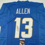 Autographed/Signed KEENAN ALLEN Los Angeles LA 2020 Powder Blue Jersey JSA COA