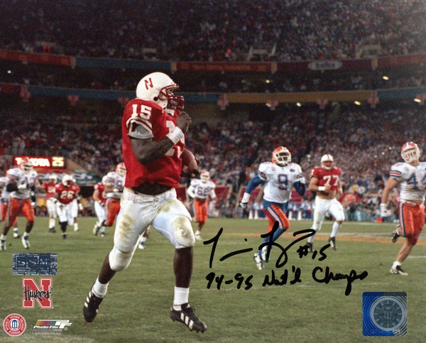 TOMMIE FRAZIER SIGNED AUTOGRAPHED NEBRASKA CORNHUSKERS VS FLORIDA 8x10 PHOTO COA