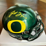 Justin Herbert Autographed Signed Oregon Ducks Mini Helmet Beckett Chargers