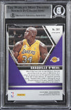 Lakers Shaquille O'Neal Signed 2019 Panini Mosaic OR #281 Card BAS Slabbed