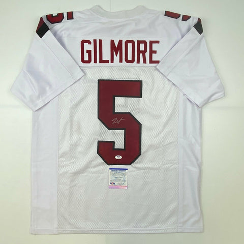 Autographed/Signed Stephon Gilmore South Carolina White College Jersey PSA COA