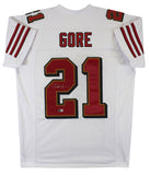 Frank Gore Authentic Signed White Pro Style Jersey Autographed BAS Witnessed 2