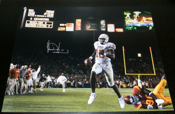 VINCE YOUNG SIGNED AUTOGRAPHED TEXAS LONGHORNS 16x20 ROSE BOWL PHOTO JSA