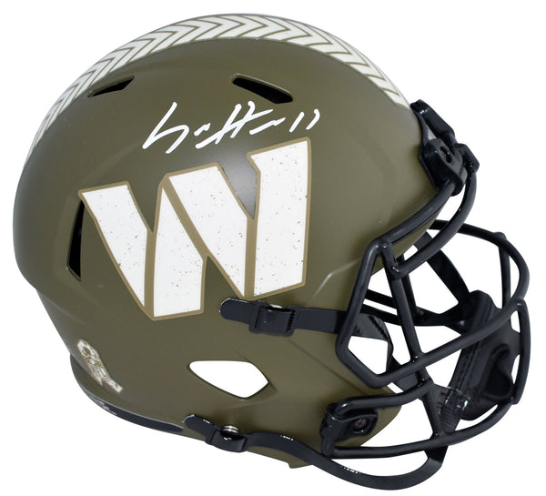 SAM HOWELL SIGNED WASHINGTON COMMANDERS SALUTE TO SERVICE FULL SIZE HELMET BAS