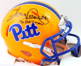 Tony Dorsett Signed Pitt Panthers Speed Mini Helmet w/ 76 Heisman - Beckett W