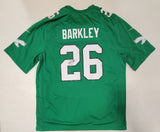 SAQUON BARKLEY SIGNED PHILADELPHIA EAGLES NIKE SCREENPRINT JERSEY BECKETT QR