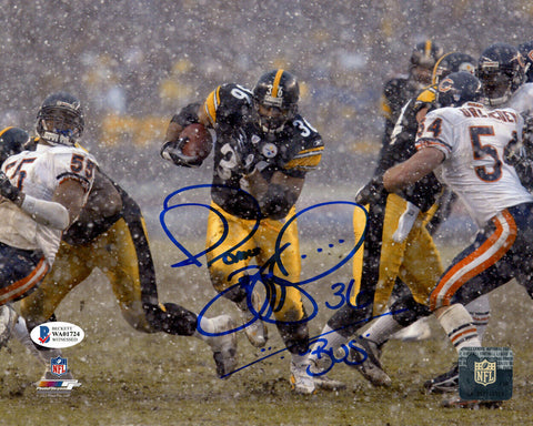 Jerome Bettis Signed Pittsburgh Steelers 8x10 Photo Bus Beckett 48253