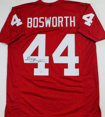 Brian Bosworth Autographed Maroon College Style Jersey-Beckett W Hologram *Black