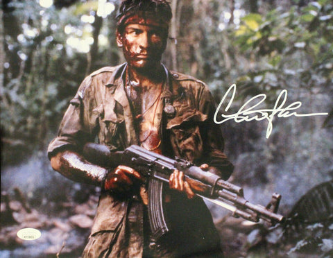 Charlie Sheen Autographed/Signed Platoon 11x14 Photo JSA 33302