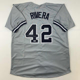 Autographed/Signed Mariano Rivera New York Grey Baseball Jersey Beckett BAS COA