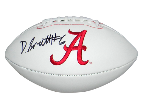 DEVONTA SMITH AUTOGRAPHED ALABAMA CRIMSON TIDE LOGO FOOTBALL BECKETT