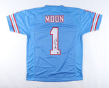 Warren Moon Signed Houston Oilers Jersey Insc. HOF 06 (Beckett) 9xPro Bowl Q.B.