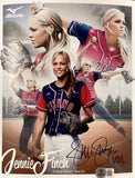 Jennie Finch Signed 8x10 Mizuno Softball Photo USA Inscribed BAS