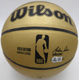 Allen Iverson Autographed Gold Composite Leather Basketball 76ers Beckett