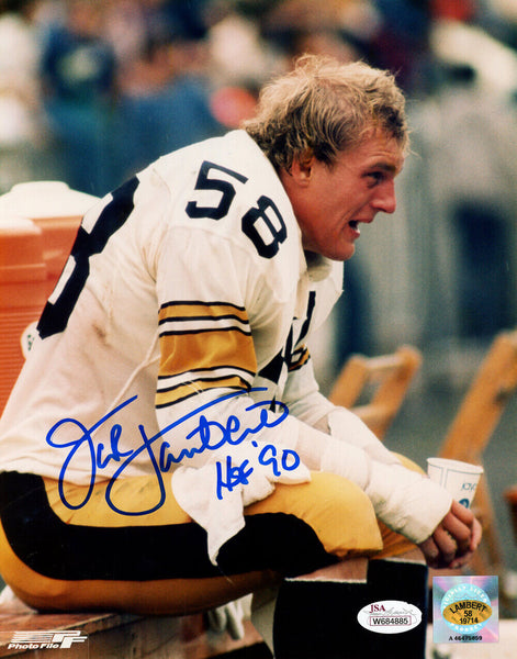 Jack Lambert Autographed Pittsburgh Steelers 8x10 Photo HOF JSA 48582