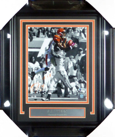 A.J. AJ GREEN AUTOGRAPHED SIGNED FRAMED 8X10 PHOTO BENGALS BECKETT 130218