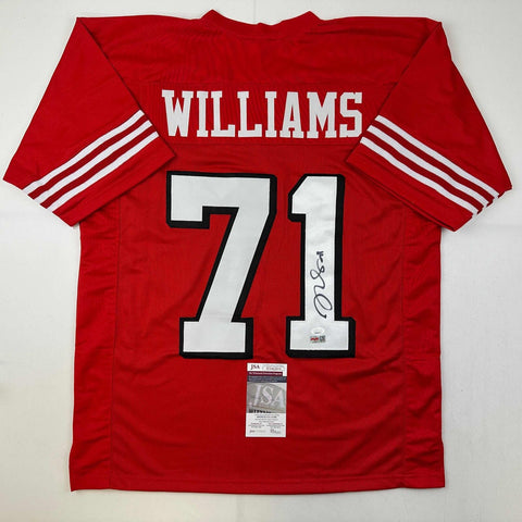 Autographed/Signed Trent Williams San Francisco Alternate Red Jersey JSA COA