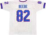 BUFFALO BILLS DON BEEBE AUTOGRAPHED SIGNED WHITE JERSEY JSA STOCK #234531