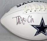 Taco Charlton Autographed Dallas Cowboys Logo Football JSA Witness Authenticated