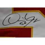 Derrick Johnson Autographed/Signed Pro Style Red Jersey BAS 45438