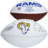 MATTHEW STAFFORD / COOPER KUPP Autographed Rams White Panel Football FANATICS