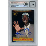 Kevin Garnett Autographed 1995 Stadium Club #5 Trading Card Beckett 46452