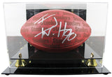 Steelers T.J. Watt Signed "The Duke" Team Showcase Football W/ Case BAS Witness