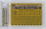 White Sox Frank Thomas Authentic Signed 1990 Topps #414B Rookie Card BAS Slabbed