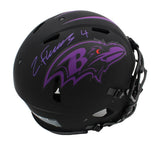 Zay Flowers Signed Baltimore Ravens Speed Authentic Eclipse NFL Helmet