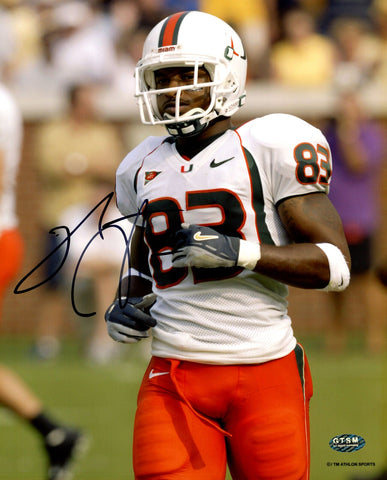 SINORICE MOSS AUTOGRAPHED SIGNED 8X10 PHOTO MIAMI HURRICANES GTSM STOCK #208961