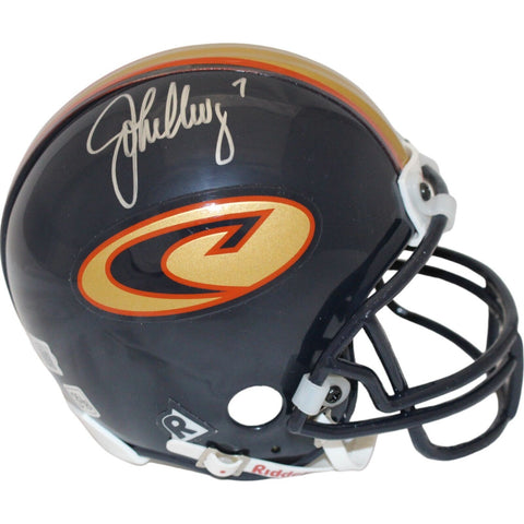 John Elway Autographed Colorado Crush VSR4 Mini Helmet Beckett 44136