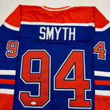 Autographed/Signed Ryan Smyth Edmonton Blue Hockey Jersey JSA COA