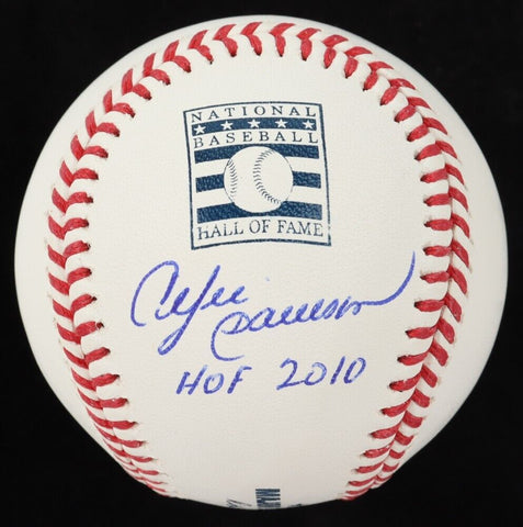 Andre Dawson Signed OML Hall of Fame Logo Baseball Inscribed "HOF 2010" JSA COA