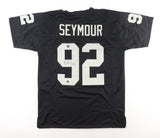 Richard Seymour Signed Oakland Raider Football Jersey (Beckett) HOF Def. Tackle